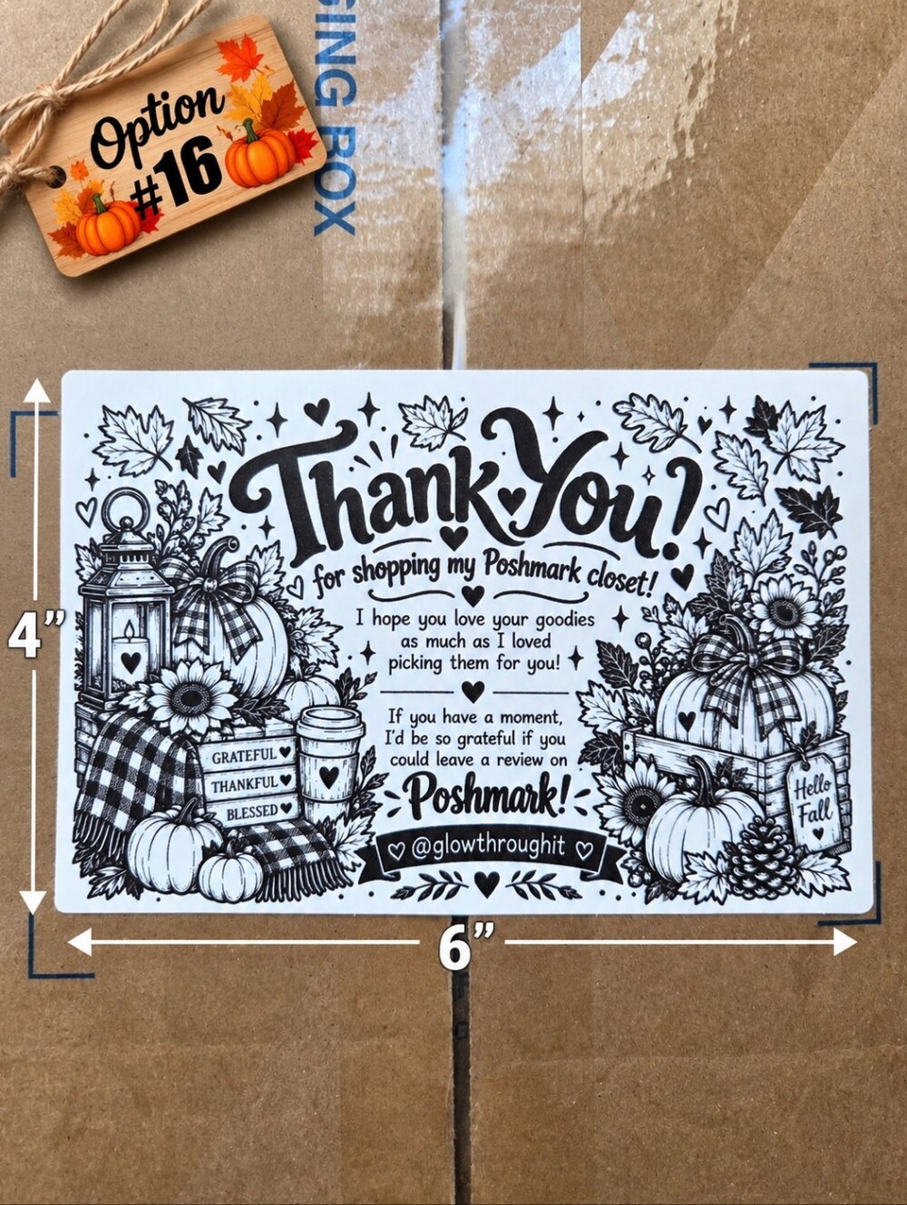 Large 4x6" Thermal Shipping Stickers - Design #16